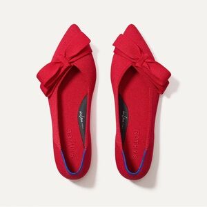 NWOT Rothy’s Women’s Bow Point II Flats — Size 9.5 (Cupid Red)